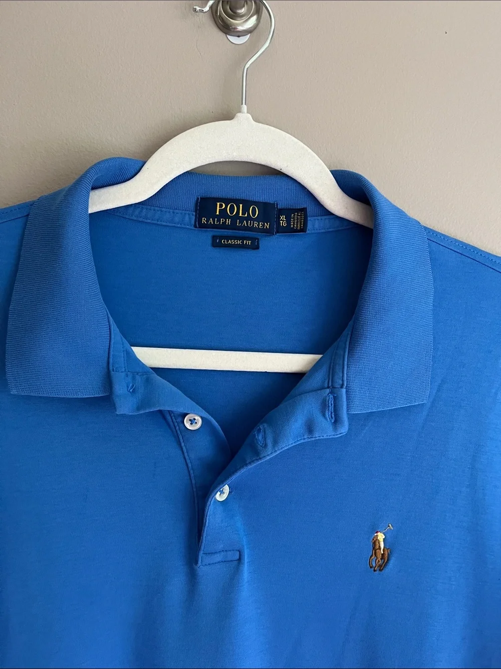 Polo Ralph Lauren Classic Fit Soft Touch Royal Blue Polo Shirt size XL